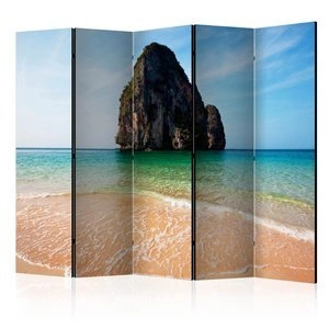 Parawan 5-częściowy - Rock formation by shoreline, Andaman Sea, Thailand II [Room Dividers]