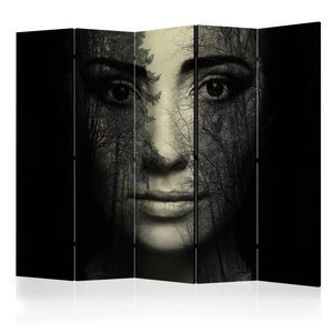 Parawan 5-częściowy - Forest mask II [Room Dividers]