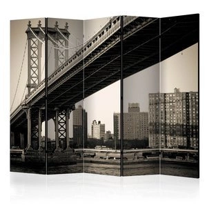 Parawan 5-częściowy - Most Manhattan, Nowy Jork II [Room Dividers]