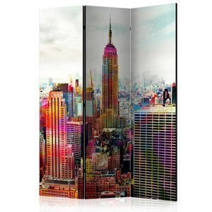 Parawan 3-częściowy - Colors of New York City [Room Dividers]