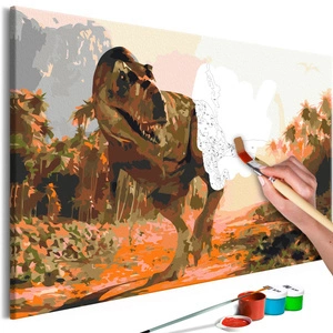 Obraz do samodzielnego malowania - Groźny dinozaur