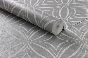 Tapeta winylowa połyskująca szara wzór geometria