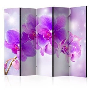 Parawan 5-częściowy - Fioletowe orchidee II [Room Dividers]