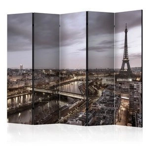 Parawan 5-częściowy - Noc w Paryżu II [Room Dividers]