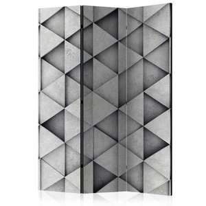 Parawan 3-częściowy - Szare trójkąty [Room Dividers]