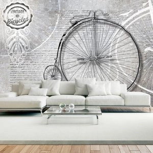 Fototapeta - Vintage bicycles - black and white