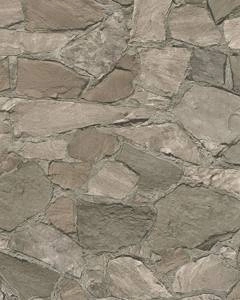 Tapeta winylowa imitująca brązowy kamień mur 3D