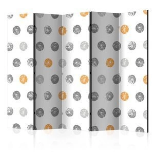 Parawan 5-częściowy - Okrągłe pieczątki II [Room Dividers]