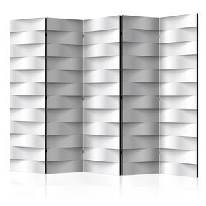 Parawan 5-częściowy - Biała iluzja II [Room Dividers]