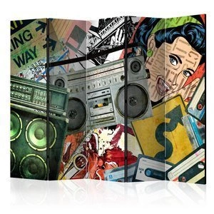 Parawan 5-częściowy - Graffiti girl II [Room Dividers]