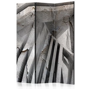 Parawan 3-częściowy - Beton 3D [Room Dividers]