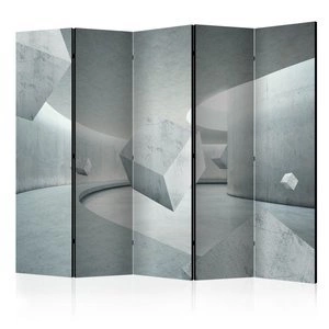 Parawan 5-częściowy - Geometria sześcianu II [Room Dividers]