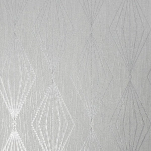 Szara tapeta winylowa zmywalna wzór srebrne romby