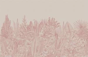 Fototapeta ścienna z roślinnym motywem różowa V113-2