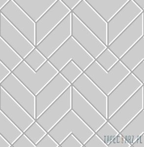 Szara tapeta winylowa geometryczna wzór nowoczesna
