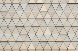 Fototapeta ścienna w trójwymiarowe beżowe trójkąty V138-1