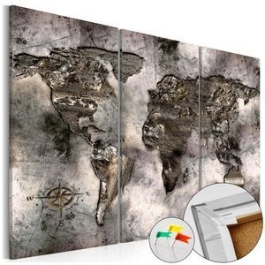 Obraz na korku - Opalizująca mapa [Mapa korkowa]