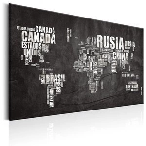 Obraz - Mapa świata: Mundo Negro
