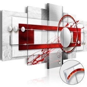 Obraz na szkle akrylowym - Karmazynowa energia [Glass]