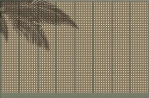 Fototapeta ścienna Tropikalne liście na geometrycznym beżowym tle V124-1