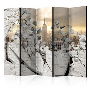 Parawan 5-częściowy - Miasto za ścianą II [Room Dividers]