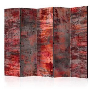 Parawan 5-częściowy - Czerwony metal II [Room Dividers]