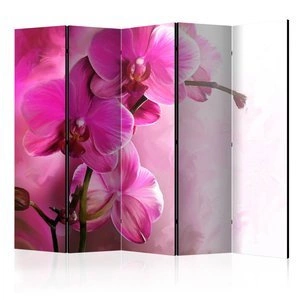 Parawan 5-częściowy - Różowa orchidea II [Room Dividers]