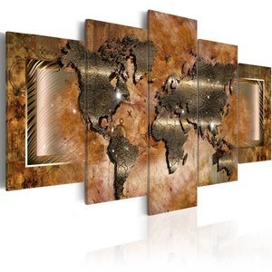 Obraz - Stalowa mapa