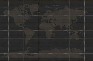 Fototapeta ścienna Mapa świata na czarnym tle V122-2