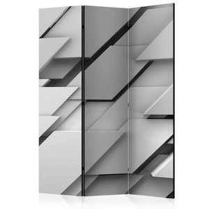 Parawan 3-częściowy - Krawędź szarości [Room Dividers]