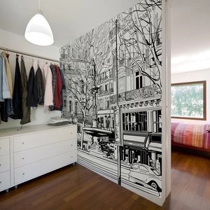 Fototapeta - Sketch of parisian fountain