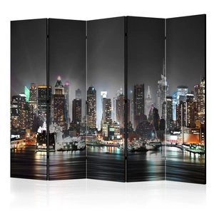 Parawan 5-częściowy - Nowy Jork II [Room Dividers]