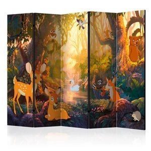 Parawan 5-częściowy - Zwierzątka w lesie II [Room Dividers]