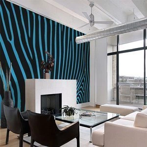 Fototapeta - Zebra pattern (turkus)