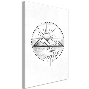 Obraz - Górski rysunek (1-częściowy) pionowy