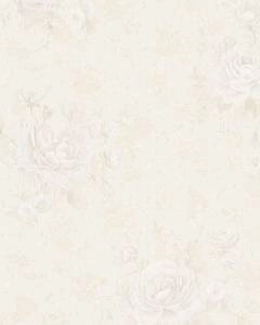 Tapeta winylowa beżowa połyskująca w kwiaty róże