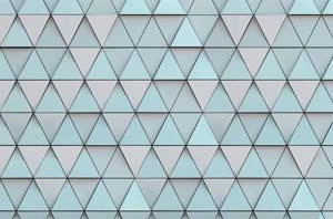 Fototapeta ścienna w trójwymiarowe niebieskie trójkąty V138-2