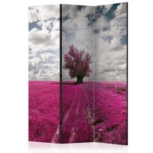 Parawan 3-częściowy - Łąka w kolorze fuksji [Room Dividers]