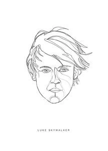 Obraz ścienny Star Wars Classic Force Faces Luke WB102