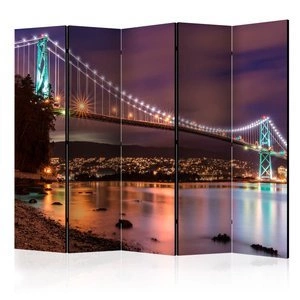 Parawan 5-częściowy - Łuna nad miastem II [Room Dividers]