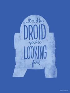 Obraz ścienny Star Wars Silhouette Quotes R2D2 WB-SW-022