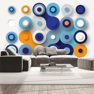 Fototapeta - Geometria niebieskiego koła