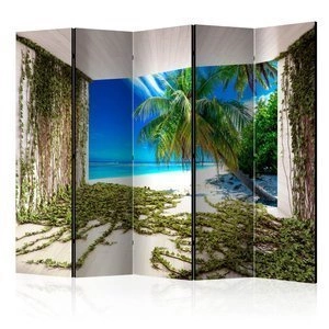 Parawan 5-częściowy - Plaża i bluszcz II [Room Dividers]