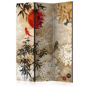 Parawan 3-częściowy - Rybi taniec [Room Dividers]