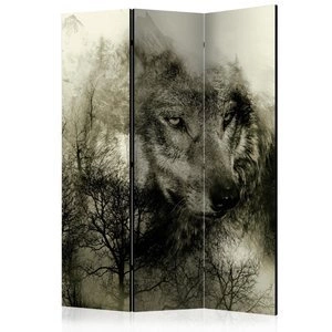 Parawan 3-częściowy - Drapieżnik z gór (beżowy) [Room Dividers]