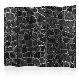 Parawan 5-częściowy - Czarne kamienie II [Room Dividers]