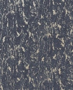 Granatowa tapeta winylowa efekt przetarć pozłacana