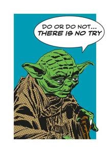 Obraz ścienny Star Wars Classic Comic Quote Yoda WB122