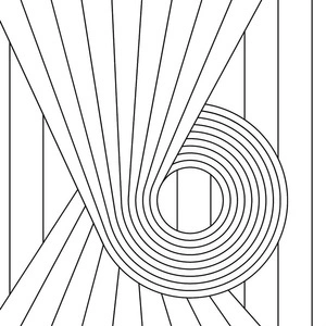 Tapeta ścienna Spiral black / white Erica Wakerly