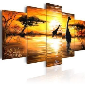 Obraz - Żyrafy przy wodopoju